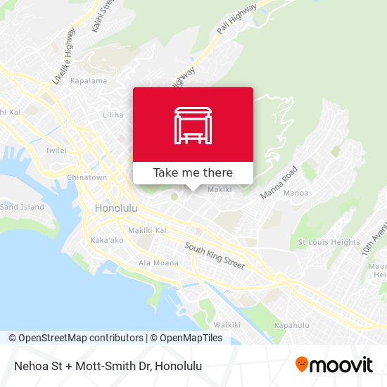 Nehoa St + Mott-Smith Dr map