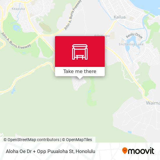 Aloha Oe Dr + Opp Puualoha St map