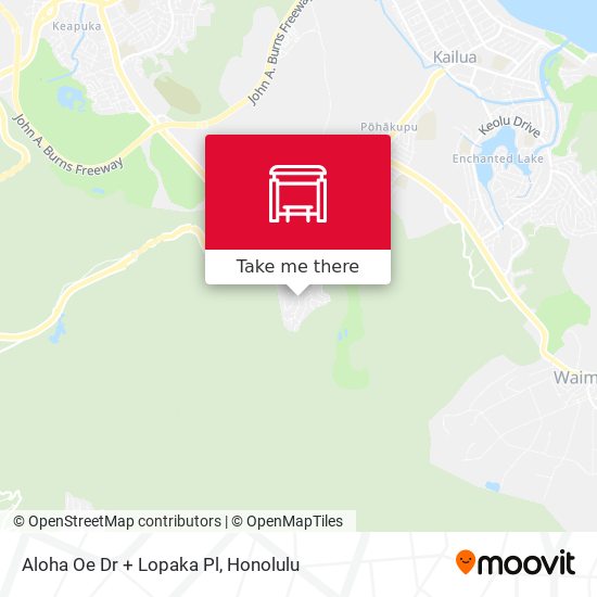 Mapa de Aloha Oe Dr + Lopaka Pl