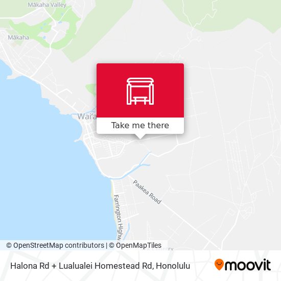 Mapa de Halona Rd + Lualualei Homestead Rd