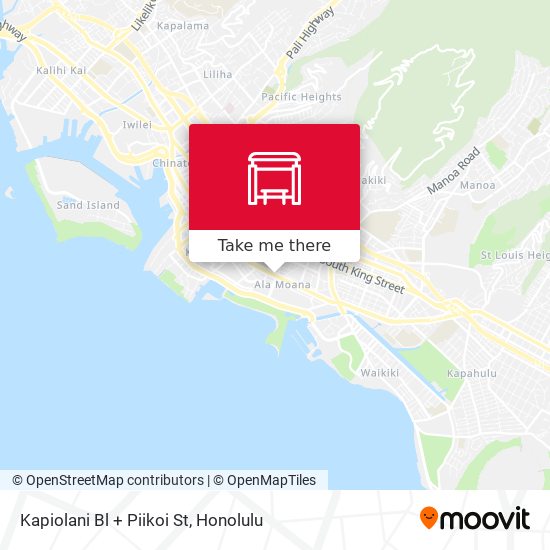 Mapa de Kapiolani Bl + Piikoi St