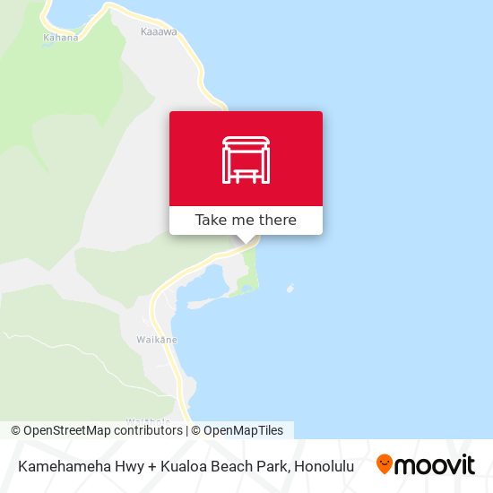 Mapa de Kamehameha Hwy + Kualoa Beach Park