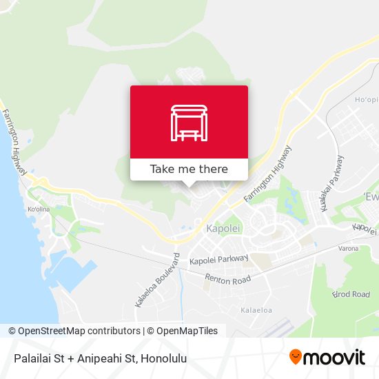 Palailai St + Anipeahi St map