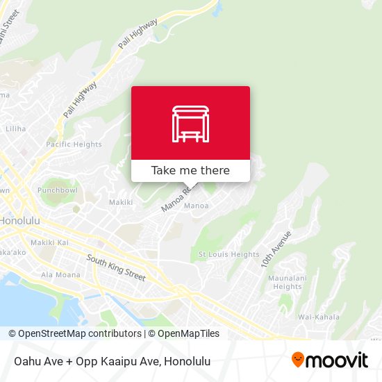 Mapa de Oahu Ave + Opp Kaaipu Ave
