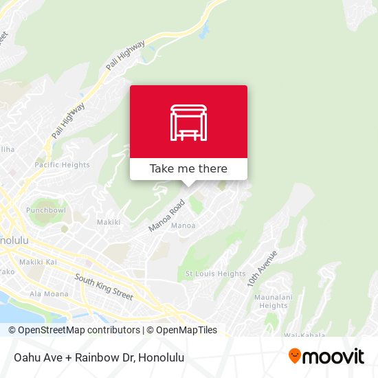 Oahu Ave + Rainbow Dr map