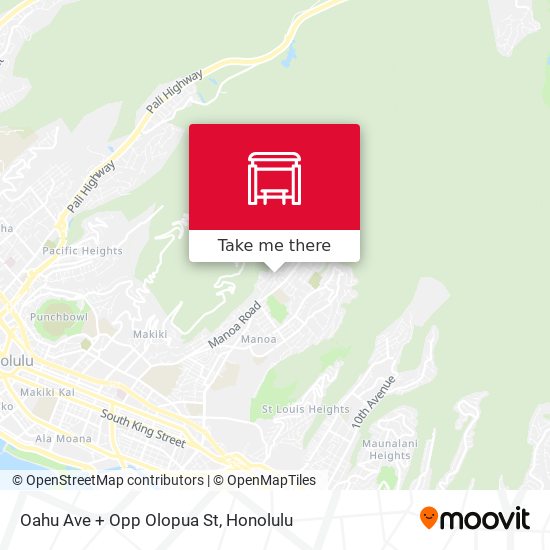 Mapa de Oahu Ave + Opp Olopua St