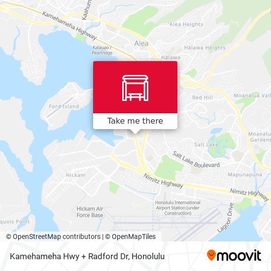 Mapa de Kamehameha Hwy + Radford Dr
