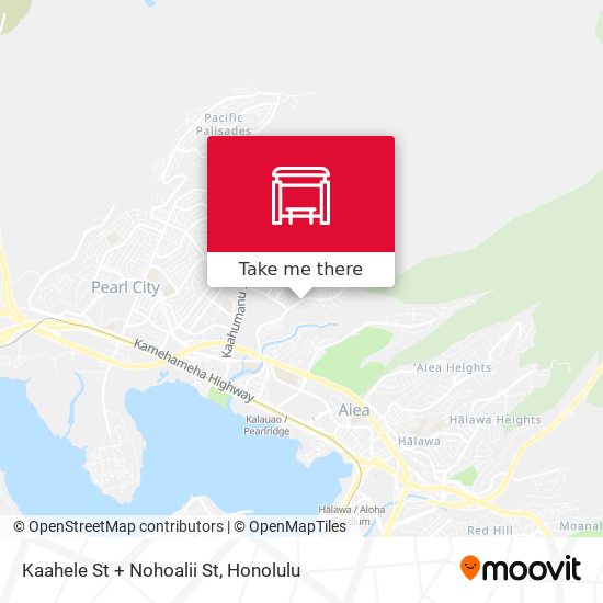 Kaahele St + Nohoalii St map