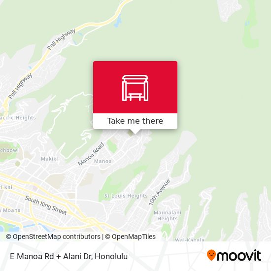 Mapa de E Manoa Rd + Alani Dr