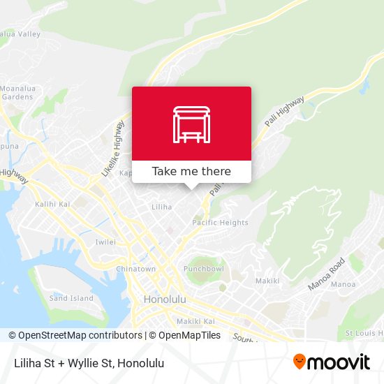 Mapa de Liliha St + Wyllie St