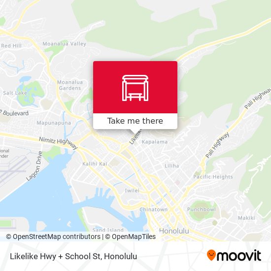 Mapa de Likelike Hwy + School St