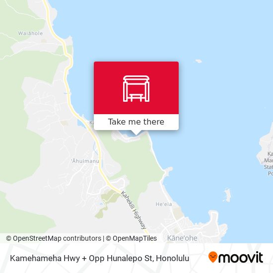 Kamehameha Hwy + Opp Hunalepo St map