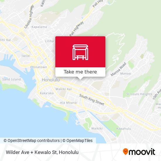 Mapa de Wilder Ave + Kewalo St