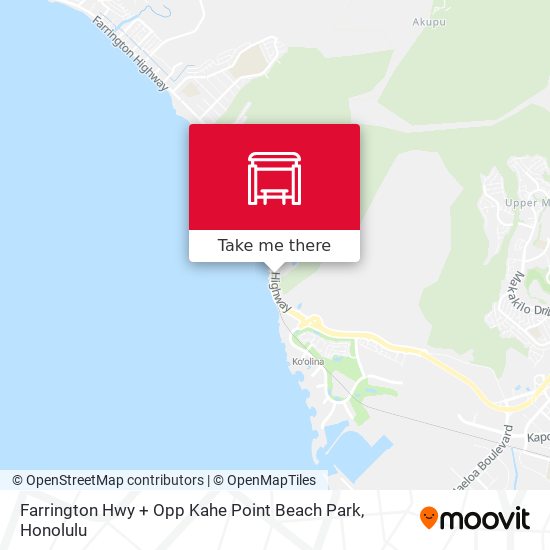 Farrington Hwy + Opp Kahe Point Beach Park map