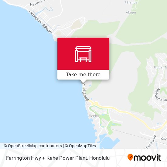 Farrington Hwy + Kahe Power Plant map