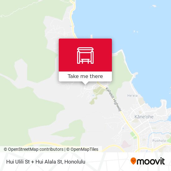 Hui Ulili St + Hui Alala St map