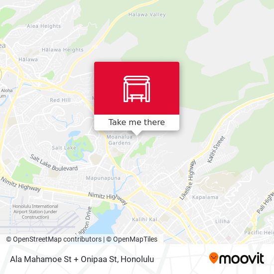 Ala Mahamoe St + Onipaa St map