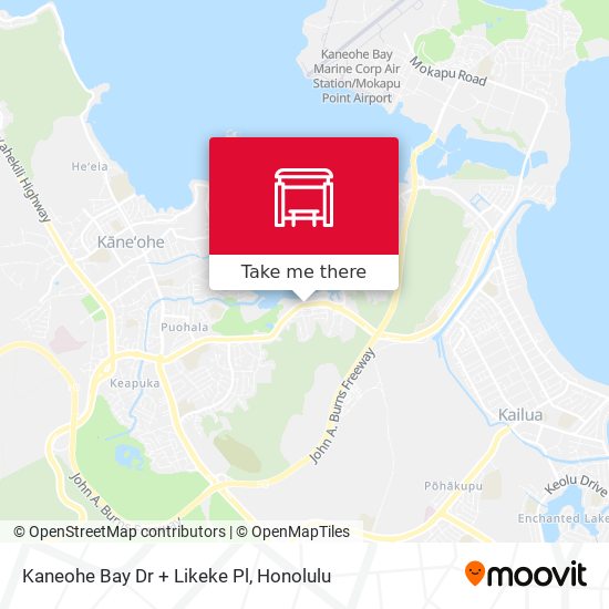 Mapa de Kaneohe Bay Dr + Likeke Pl