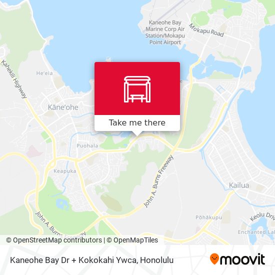 Kaneohe Bay Dr + Kokokahi Ywca map