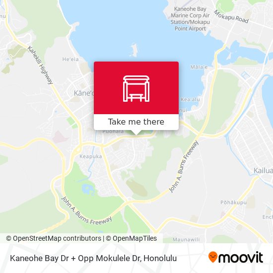 Kaneohe Bay Dr + Opp Mokulele Dr map