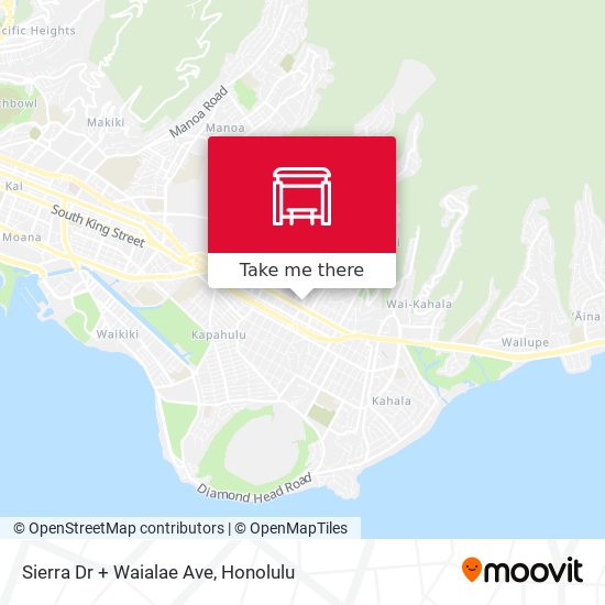 Sierra Dr + Waialae Ave map