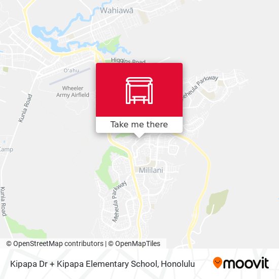 Kipapa Dr + Kipapa Elementary School map