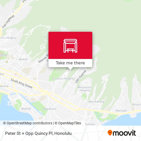 Peter St + Opp Quincy Pl map