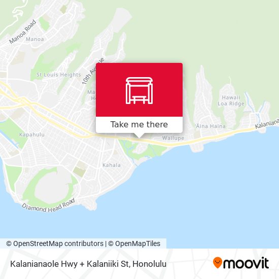 Kalanianaole Hwy + Kalaniiki St map