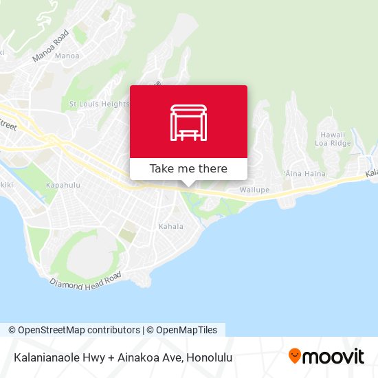 Kalanianaole Hwy + Ainakoa Ave map