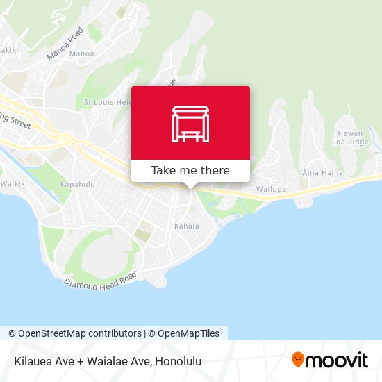 Kilauea Ave + Waialae Ave map