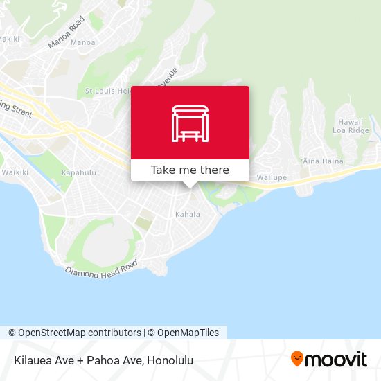 Mapa de Kilauea Ave + Pahoa Ave