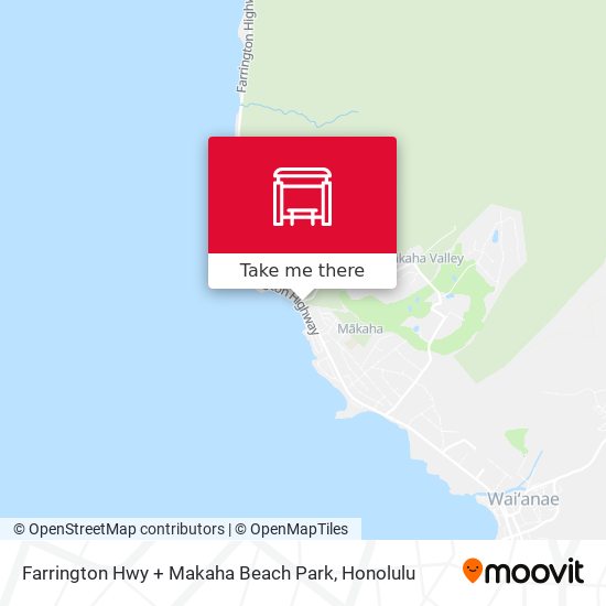 Mapa de Farrington Hwy + Makaha Beach Park