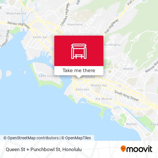 Queen St + Punchbowl St map