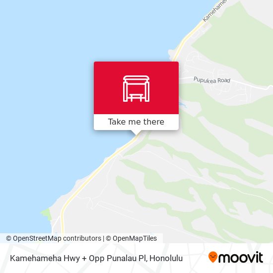 Mapa de Kamehameha Hwy + Opp Punalau Pl