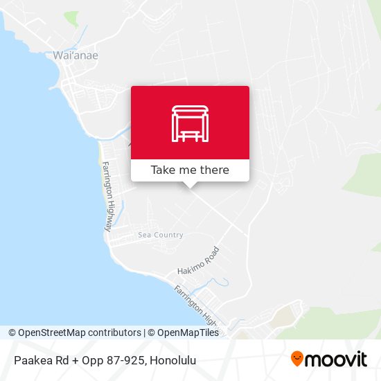 Paakea Rd + Opp 87-925 map