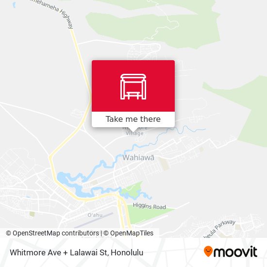 Whitmore Ave + Lalawai St map