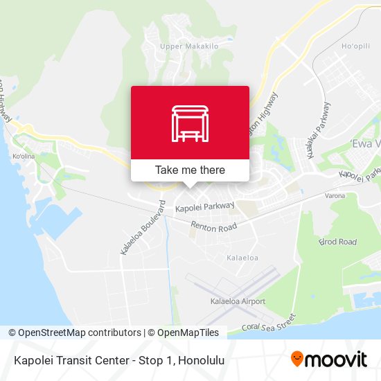 Mapa de Kapolei Transit Center - Stop 1