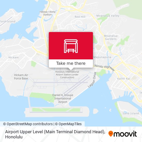 Airport Upper Level (Main Terminal Diamond Head) map
