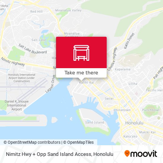Nimitz Hwy + Opp Sand Island Access map