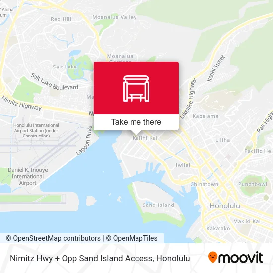 Nimitz Hwy + Opp Sand Island Access map