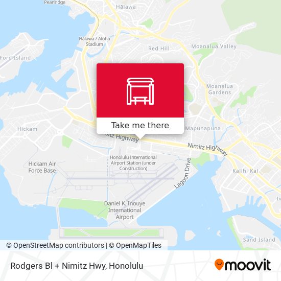 Rodgers Bl + Nimitz Hwy map
