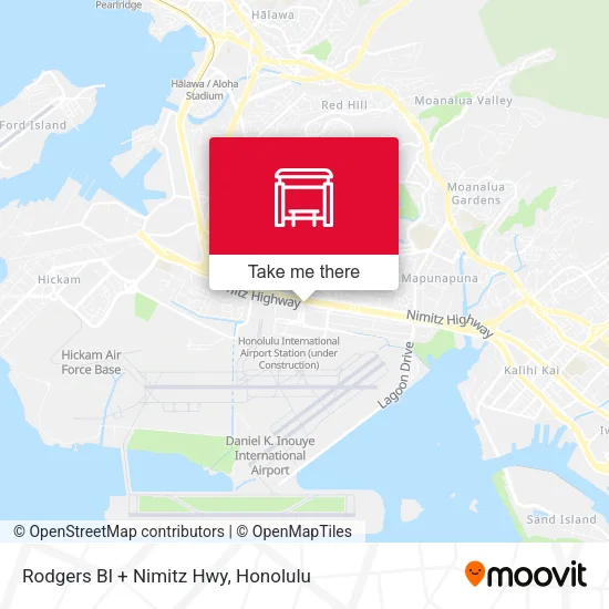 Rodgers Bl + Nimitz Hwy map