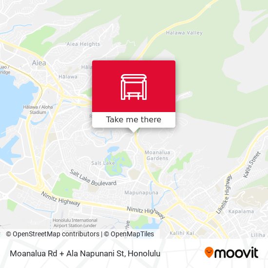 Moanalua Rd + Ala Napunani St map