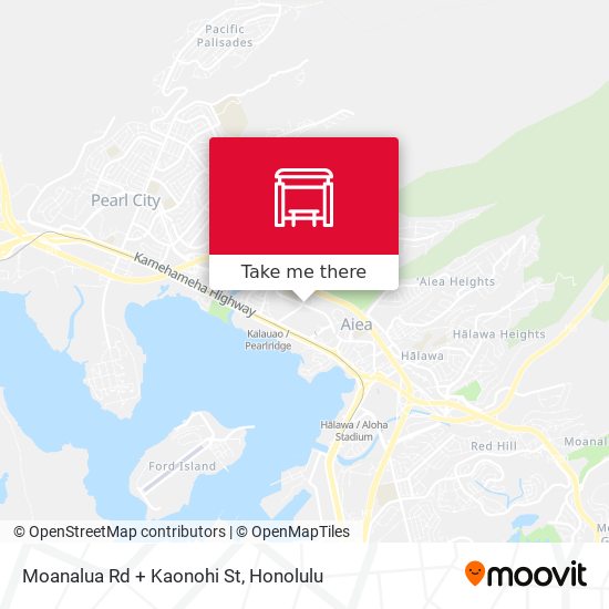 Mapa de Moanalua Rd + Kaonohi St