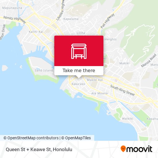 Mapa de Queen St + Keawe St