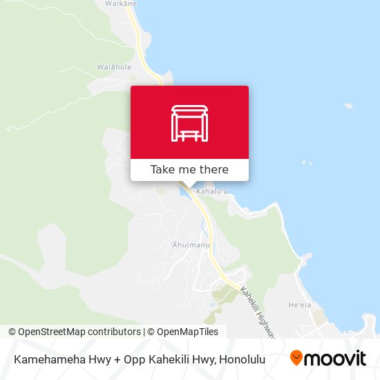 Mapa de Kamehameha Hwy + Opp Kahekili Hwy
