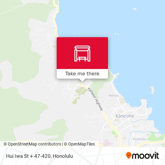 Hui Iwa St + 47-420 map