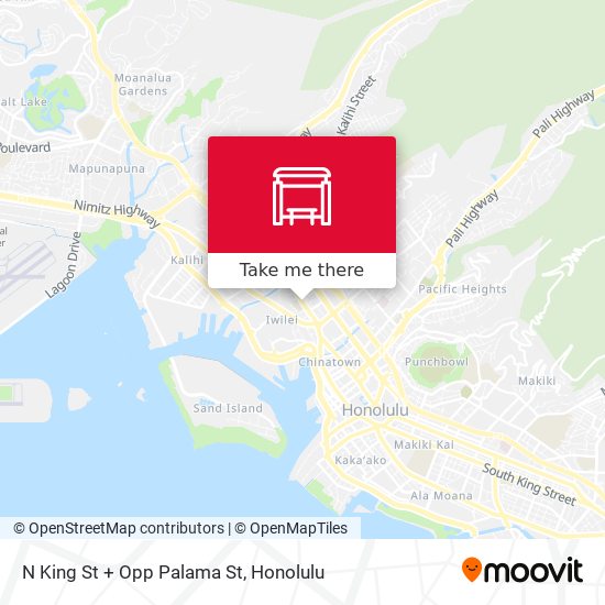 Mapa de N King St + Opp Palama St