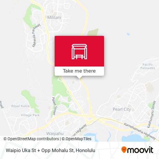 Waipio Uka St + Opp Mohalu St map