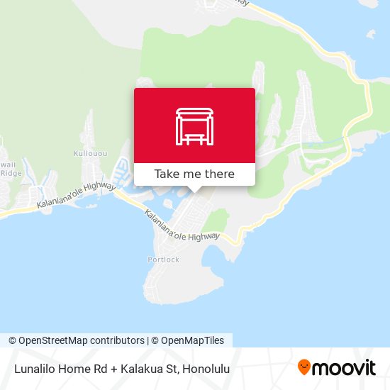 Lunalilo Home Rd + Kalakua St map
